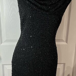 Elegant Black Sequin Dress